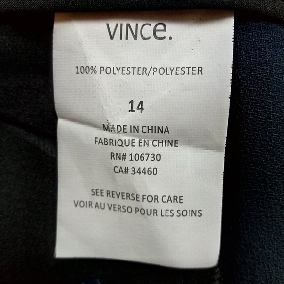 Vince. | Navy Blue Silky Pleated Front Tapered Haram Cropped Ankle Dress Pants - Picture 8 of 9